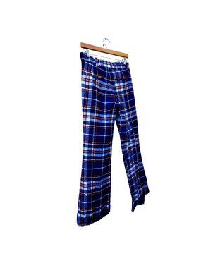 Vintage 60s Union Made Plaid Bell Bottom Pants Red White Blue NWOT Men's 29"